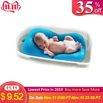 

Newborn Portable Air Cushion Bed Infant Bath Pad Non-Slip Folding Baby Bathtub Mat Safety Security Bath Floating Seat Support