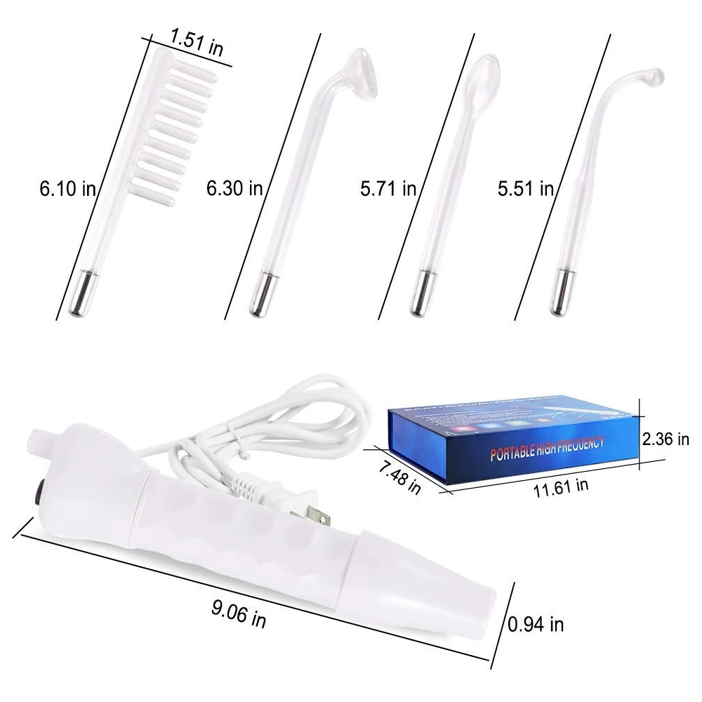 4 In1High Frequency Skin Beauty Device Machine w/Neon&ndash;Anti-Aging-Skin Tightening-Wrinkle Reducing-Dark Circles&ndash;Blemish Control