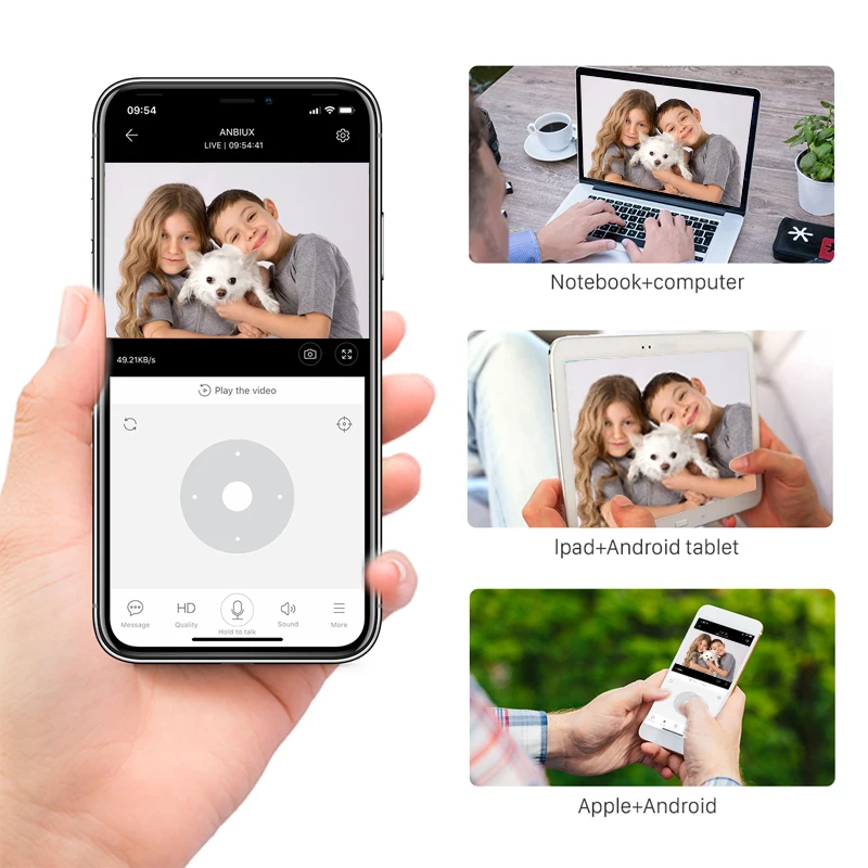 1080P Full HD Беспроводная IP камера Wifi IP CCTV камера мини детский монитор видео камера с функцией автоматического слежения ИК ночного видения