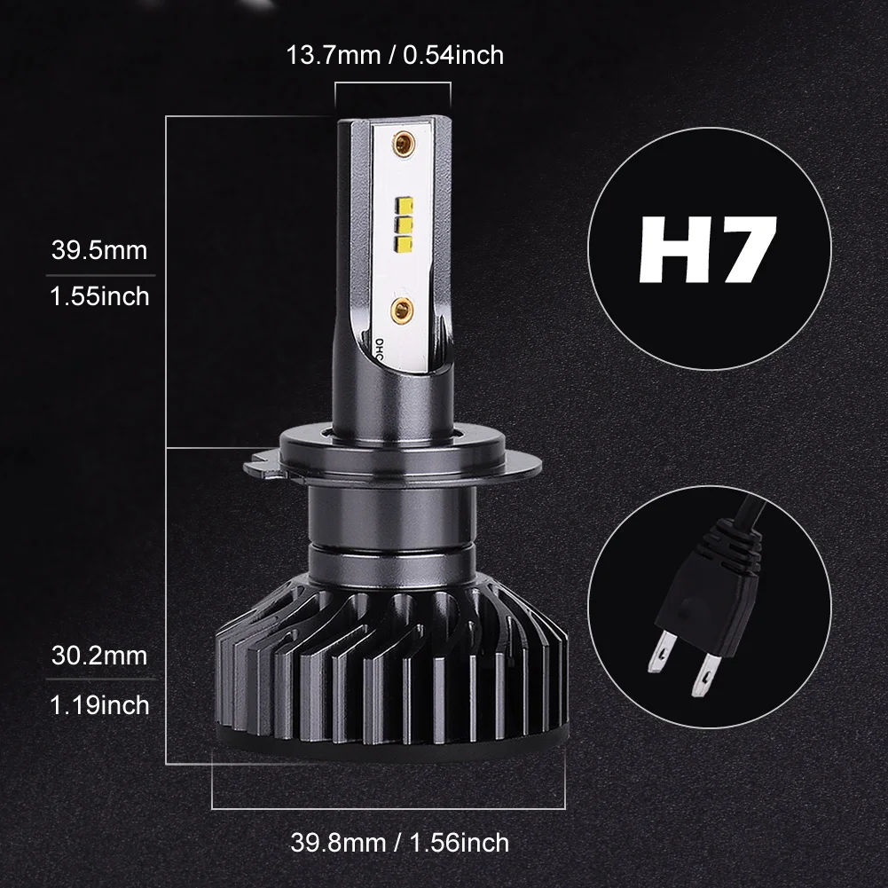 Hillpow H4 светодиодный автомобильных фар 72 Вт 8000LM 6500K светодиодный фары лампы H1 HB4 H3 H13 9004 9005 9006 H11 H7 светодиодный лампы с can-bus