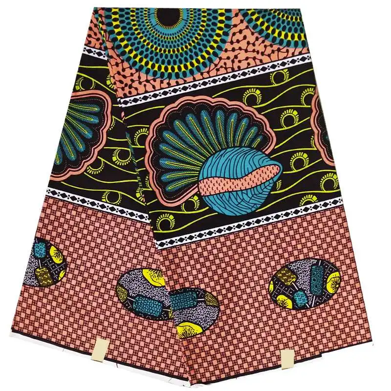 Анкара ткань воск африканская ткань хлопок Высокое качество Африканский Воск принты ткань мягкий воск Ткань 6 ярдов для платья 013