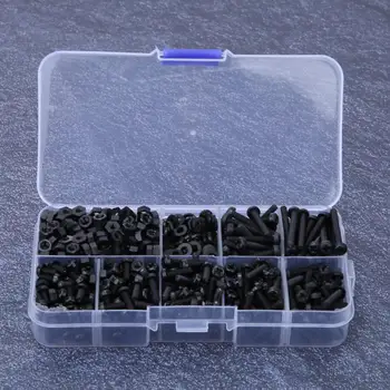 

800pcs/box M3 Nylon Screw Nut Washer Combination Kit Fasteners Hardware Accessories tornillos cabeza