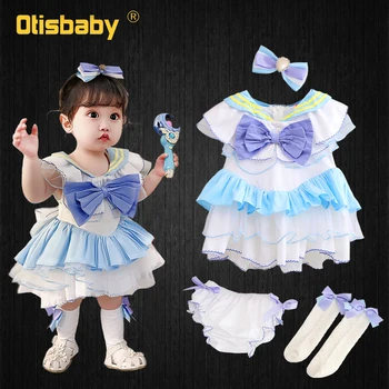 

Summer Sailor Dress for Baby Girls Infant Girl Sailor Moon Costume Spain Kids Clothes Birthday Dress for Girls 1 2 3 4 5 6 Years