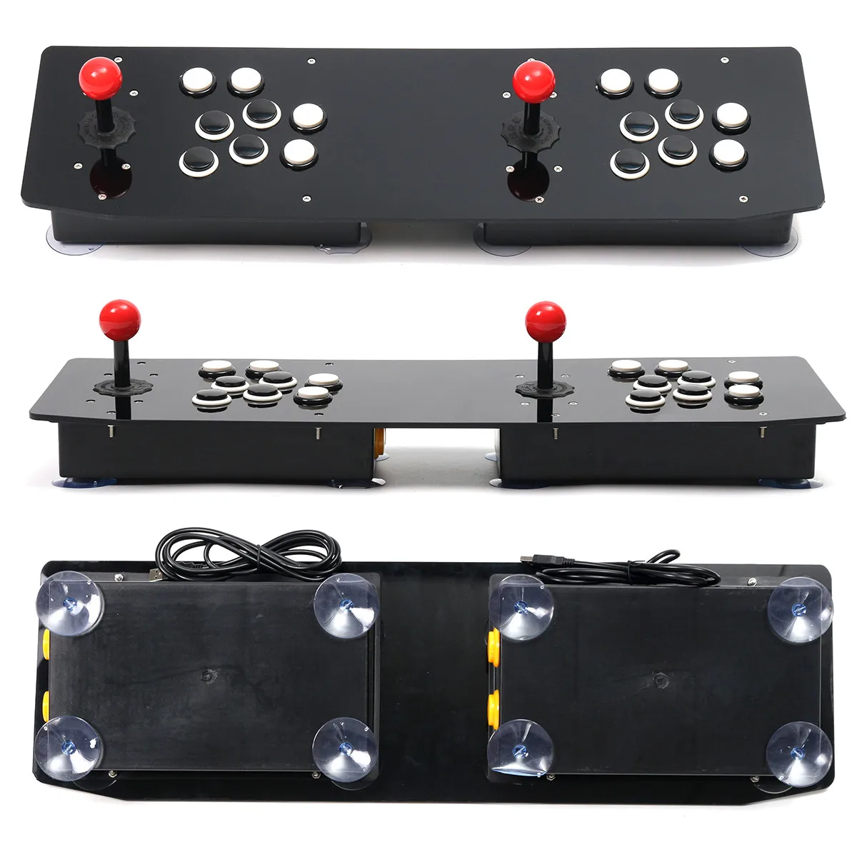 Двойная аркадная палка, игровой джойстик, контроллер, консоль, ПК, USB, 2 игрока, компьютерная видео игровая машина, игровые аксессуары