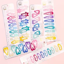 10 шт. заколки детские пятиконечные звезды аксессуары для волос детские цветные BB клип мини головной убор родитель и Детская повязка для волос Bang Cl