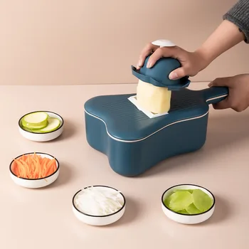 

11pcs/set Multifunction Vegetable Cutter Tools 6 Blades Drain Basket Grind Garlic Shredded Slice Kitchen Gadgets Accessories