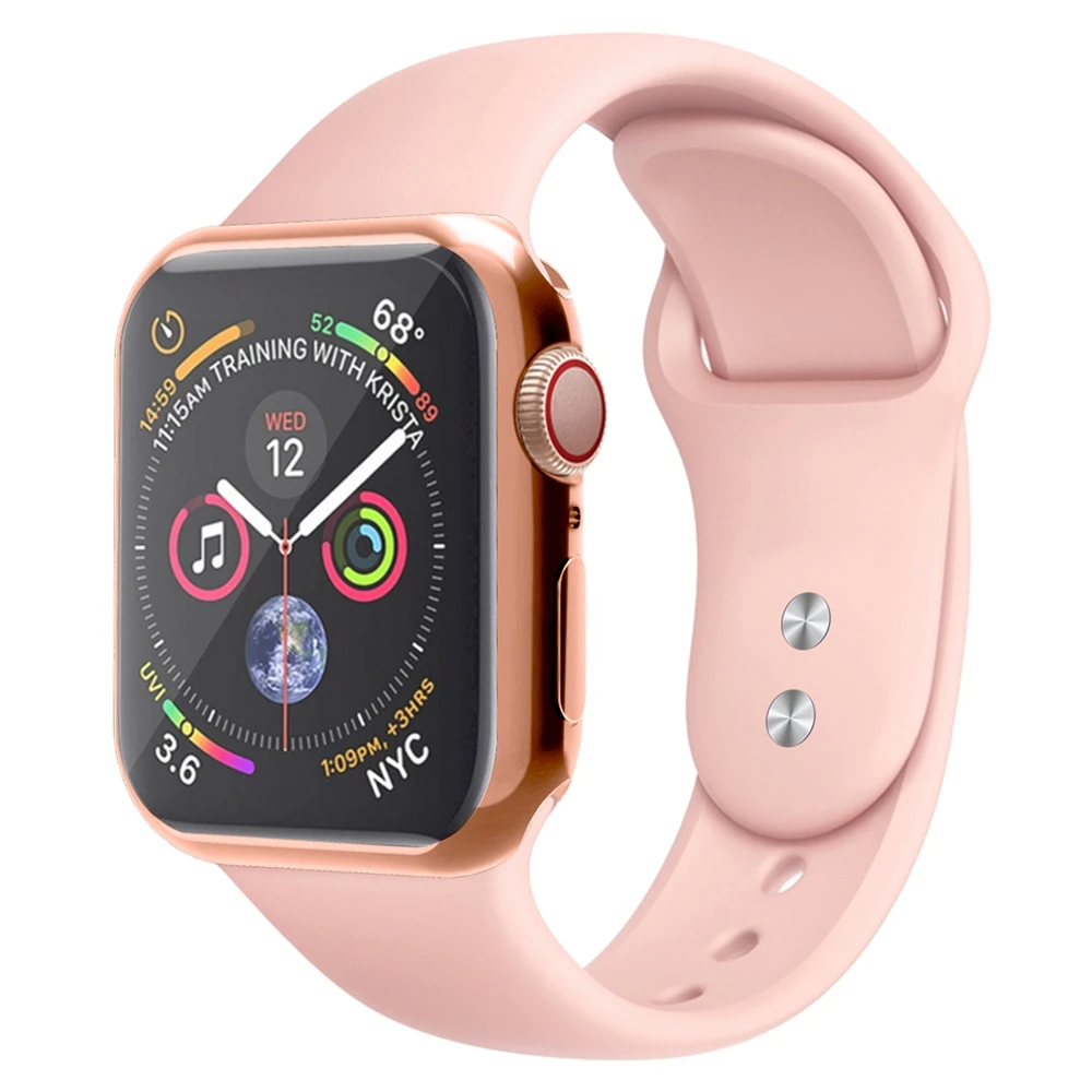 Мягкий защитный чехол из ТПУ для Apple Watch 4 40 мм 44 мм прозрачный чехол с полной защитой 360 градусов ремешок для iwatch Series 4