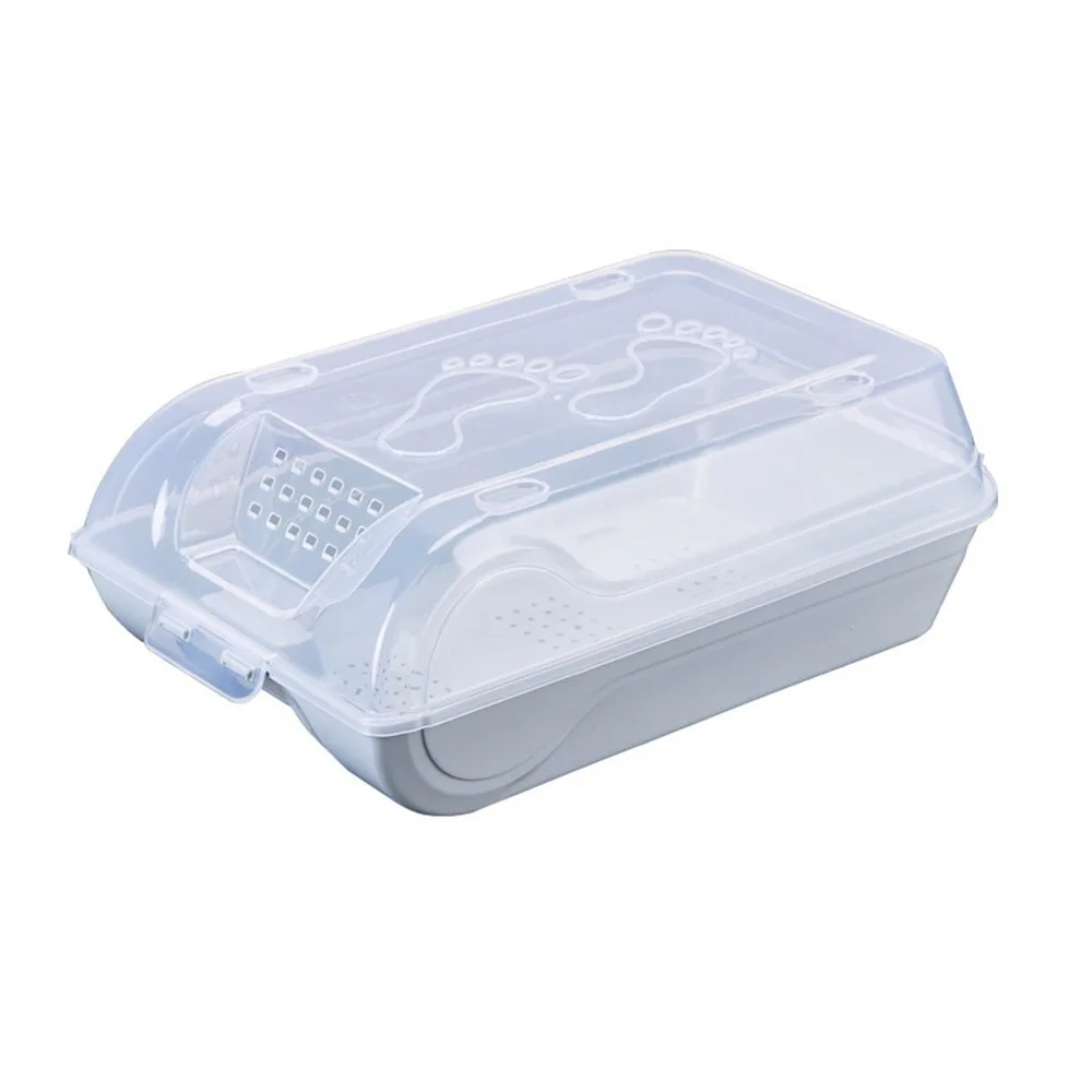

Shoe Cabinets PVC Case Stackable Organizer Clear Plastic Shoe Box Home Dustproof Breathable Shoe Boxes Storage Space Saving