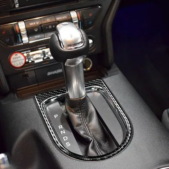 

For Ford Mustang 2015 2016 2017 Interior Accessories Console Gear Shift Cover Sticker Trim Decoration Car Carbon Fiber Sticker