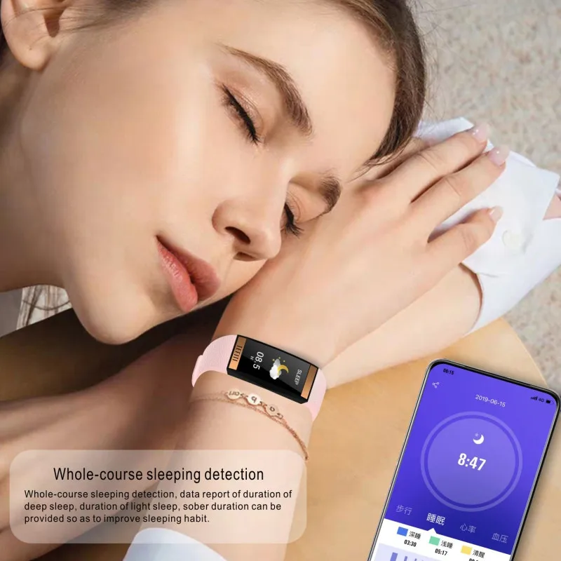 Женский Смарт-браслет E78, спортивный смарт-браслет, ЭКГ, Bluetooth, браслет, пульсометр, напоминание о звонках