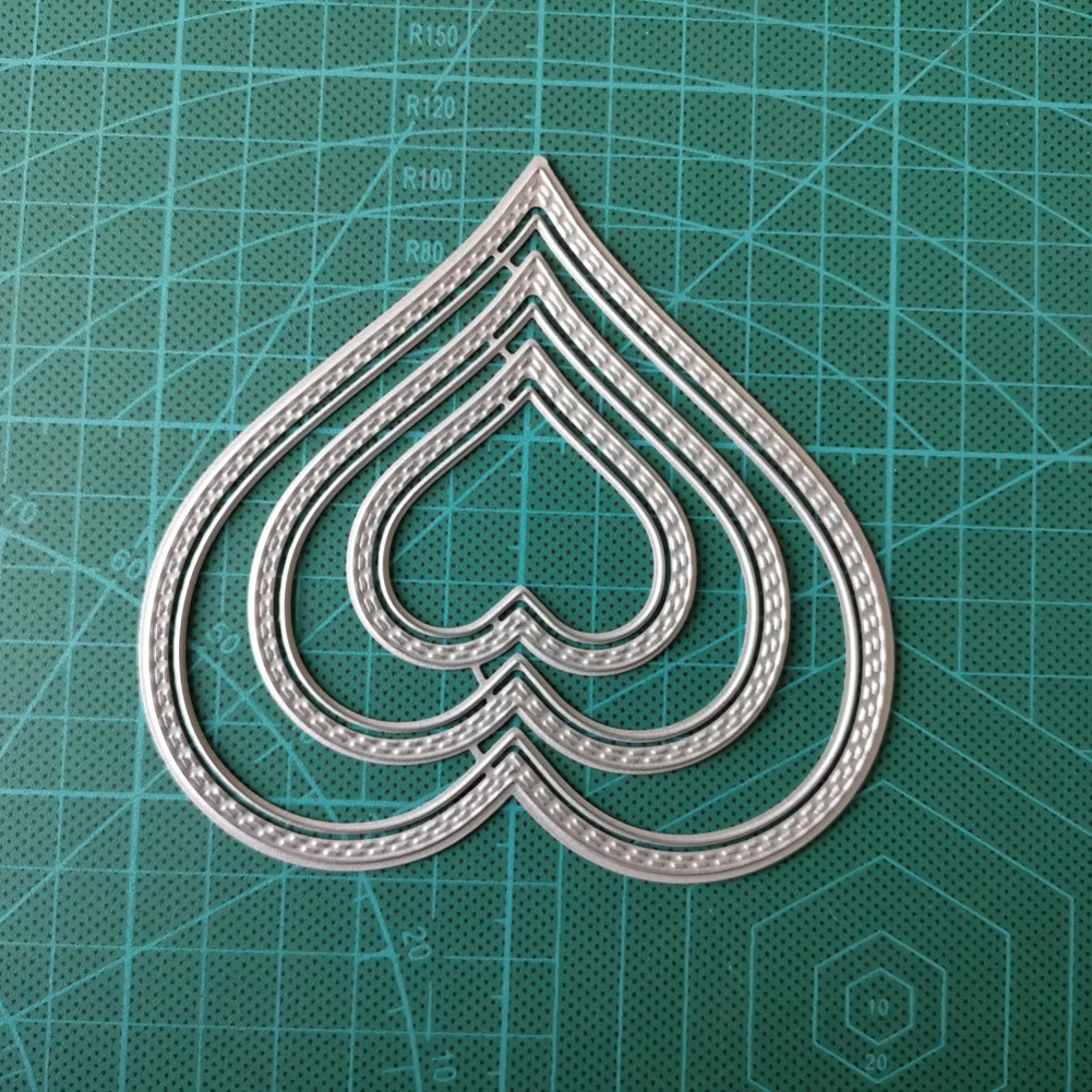 

2020 New Heart Sewing Thread Metal Die Cutting Dies For DIY Scrapbooking Photo Album Decorative Embossing Folder Die Cut