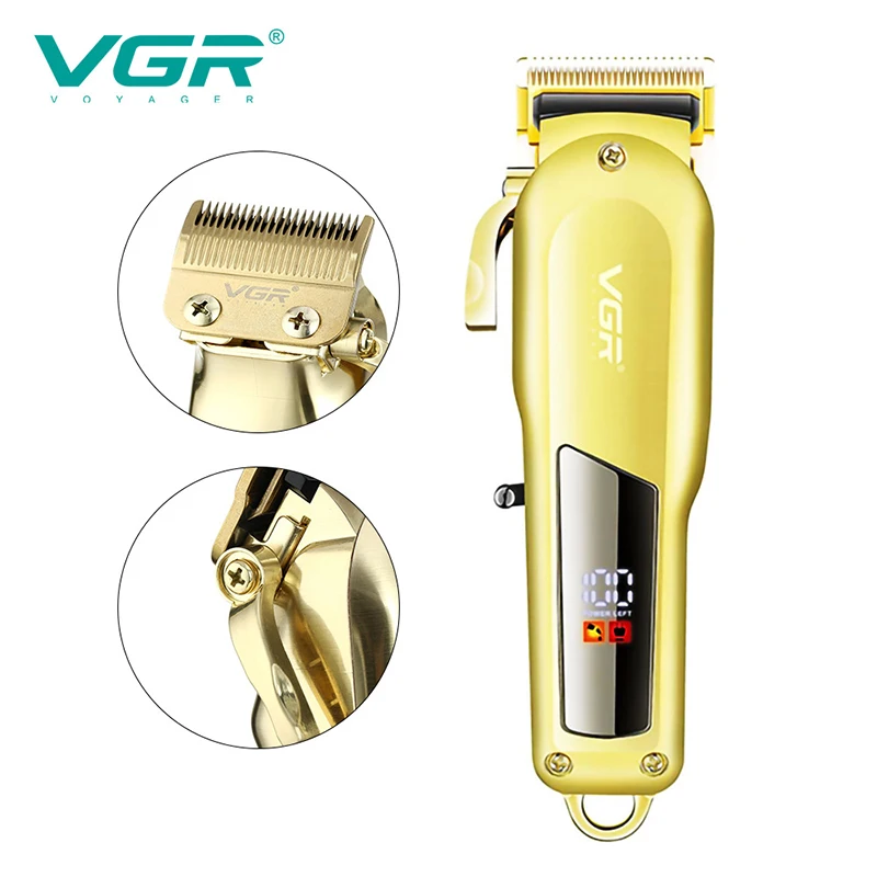 VGR 278 Electric Hair Clipper Personal Care Professional Trimmer LCD USB Salon Home Appliance Battery Supplies Washable VGR V278 personal care ultrasonic photon therapy beauty skincare rejuvenation device home use portable multifunction facial massager