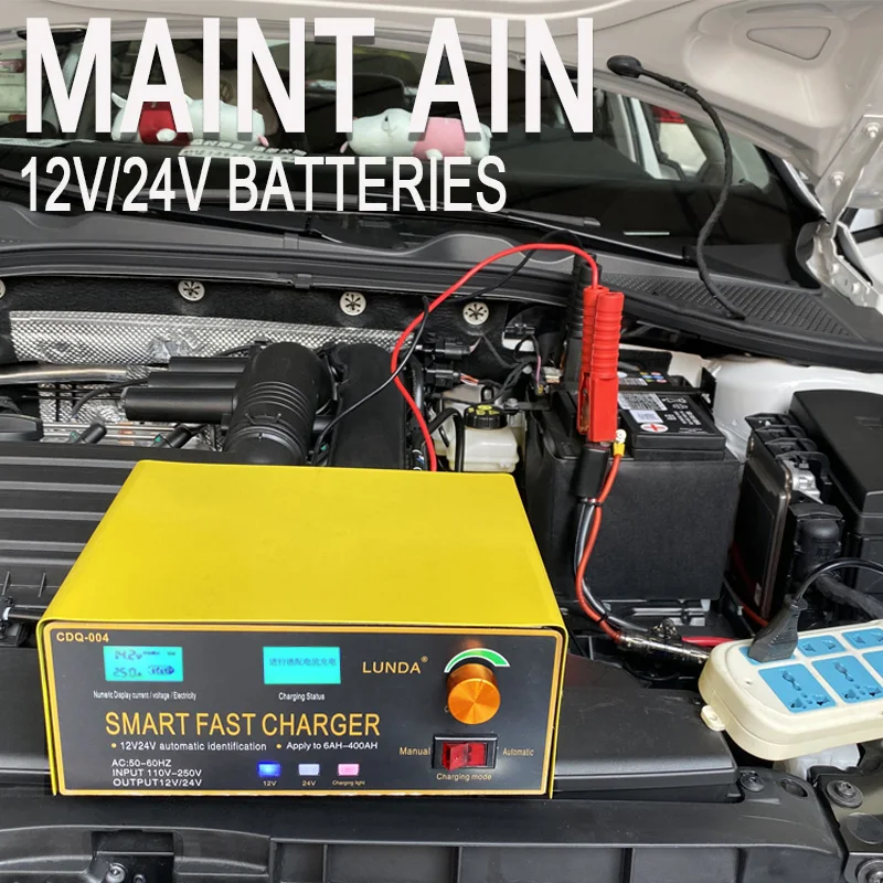 600W 30A умный автоматический 12 V/24 V автомобиль хранения Батарея Зарядное устройство ЖК-дисплей 5-ти ступенчатый интеллигентая(ый) ремонт импульса для свинцово-кислотный Батарея 6-600AH