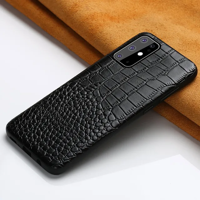 $US $9.35 Genuine Leather Crocodile Grain Smartphone Phone Case for Samsung Galaxy S20 S20 Plus S20 Ultra A50