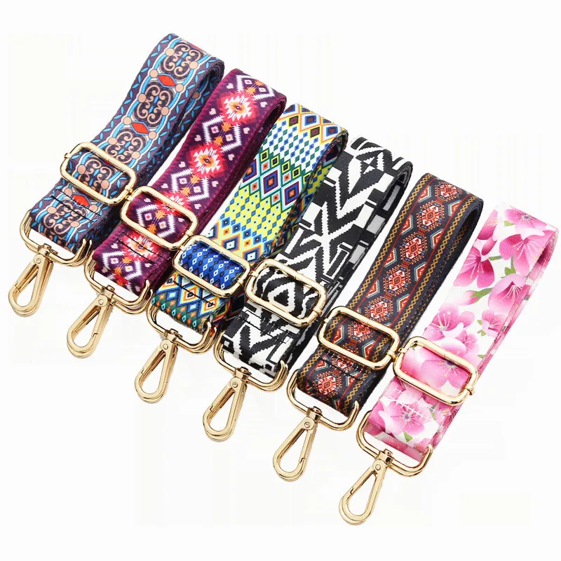 

Nylon Colored Belt Bags Strap Accessories For Women Rainbow Adjustable Shoulder Hanger Handbag Straps Decorative Chain Bag