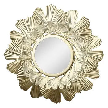 

1 Pcs Hanging Wall Mirror Round Decorative Wall Mirror Embossed Wall Hanging Mirror For Living Room Bedroom Office