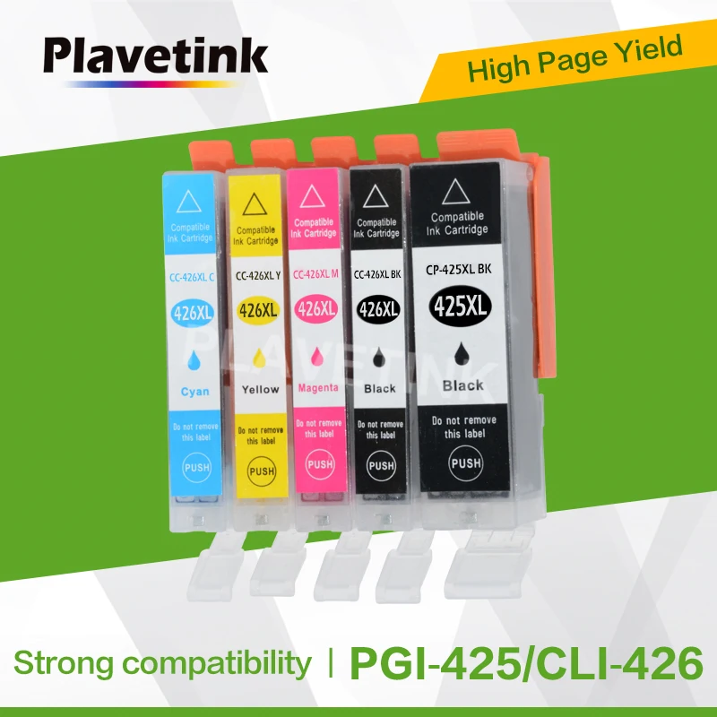 Plavetink полный чернил PGI 425 CLI 426 картриджи для Canon PIXMA IP4840 IP4940 IX6540 MG5140 MG5240 принтер PGI425