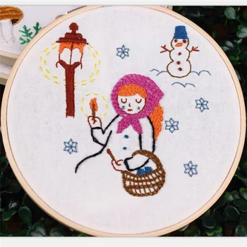 

Hand-made embroidery Hand-created diy kit fabric material pack novice beginner introduction European three-dimensional.