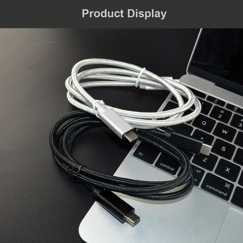 Полнофункциональный кабель USB C типа C(2 м) E-MARK 5A PD 100W USB3.1 Gen2 10 Гбит/с 4K видео выход линия питания для компьютера MacBook типа C