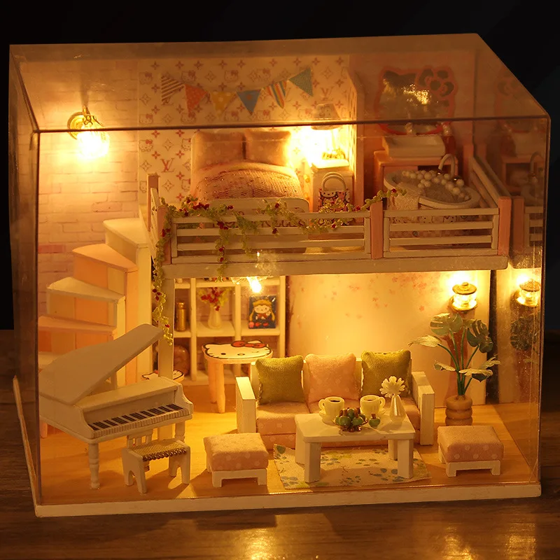

-Year-Old Or above Small GIRL'S Princess Handmade Gift 7-8 9 10 CHILDREN'S Toy Play House Birthday Drop Sakura Colorful