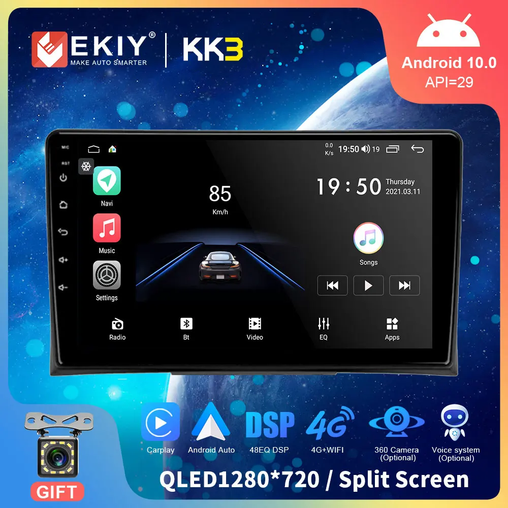 Автомобильное радио EKIY 6 + 128G DSP Android 10 для Volkswagen VW T5 Multivan 2008-2015 мультимедиа 1280*720 QLED