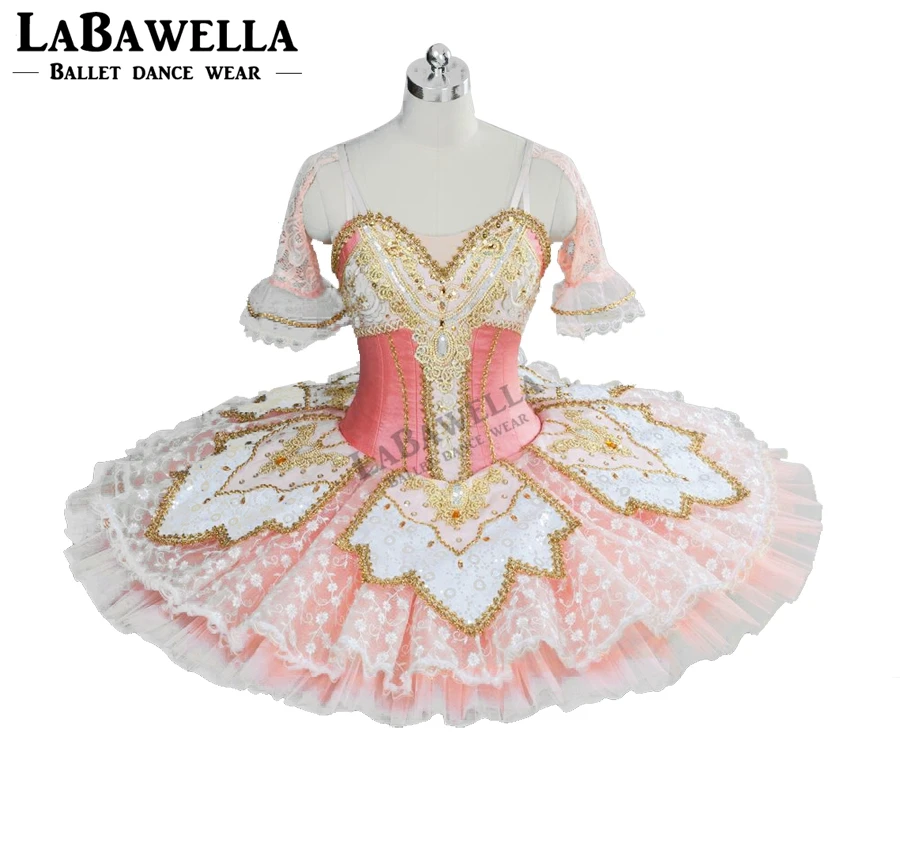 Platter Ballrina Pink Tutu BT9039 Pink Peach Fairy Princess Professional Tutu Women Ballet Pancake Costume