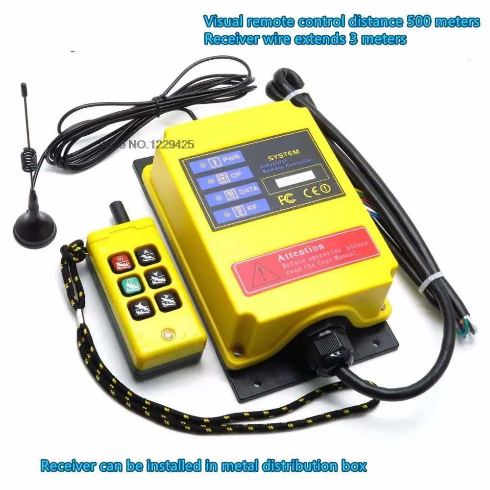 

6 Channels Industrial wireless remote control F21-4S-Y crane switch single speed high speed Long distance 500 meter lift