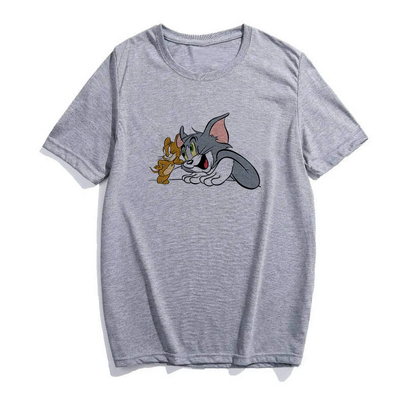 gray01 Харадзюку женская уличная одежда, футболка, свободная, короткий рукав, унисекс, тройка, парная одежда, мусор Tumblr, топ, Bf, платье-комбинация, Прямая поставка - Цвет: gray01
