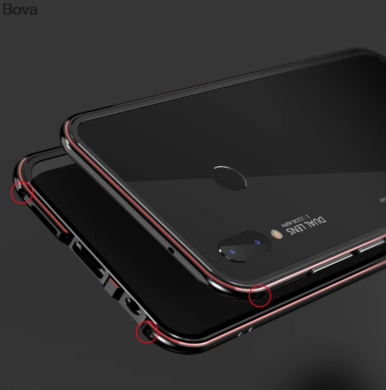Чехол для huawei Nova 3, роскошный Ультратонкий алюминиевый бампер для huawei Nova 3i 3e+ 2 пленки(1 передняя+ 1 задняя