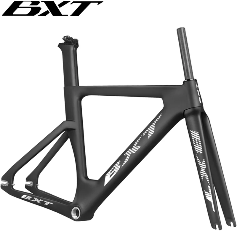 BXT Full Carbon Track Bicycle Frame With Fork Seatpost Fixed Gear 700C Bicycle Parts Bicycle Frame