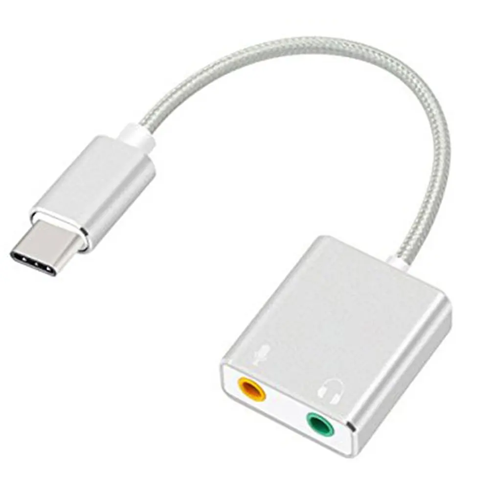 Внешний Тип-C звуковая карта USB 3 1 для Macbook Pro Air Mouse C с 5 мм аудиоразъем Порты и