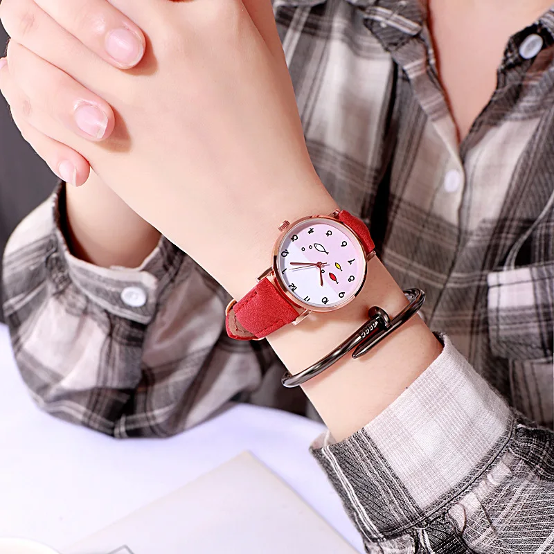 

The new girls watch female han edition contracted fashion students small pure and fresh and small ladies watch