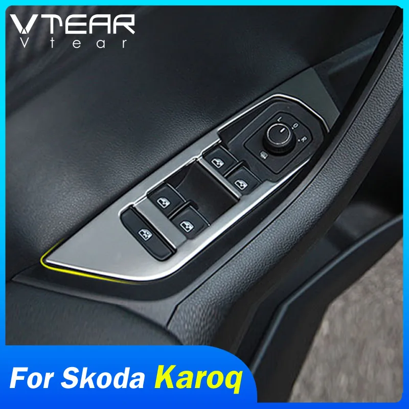 Vtear для Шкода Карок Skoda Karoq стеклоподъемная Кнопка крышка переключателя отделка