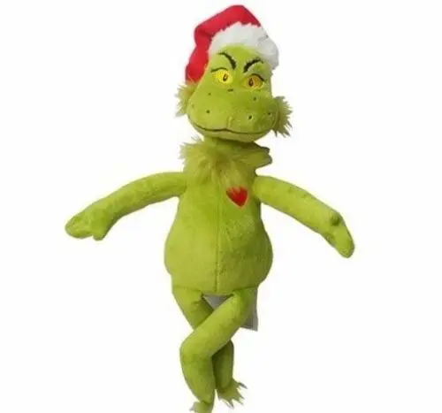 Grinch Stole Christmas with Santa Hat Plush Toy Gift