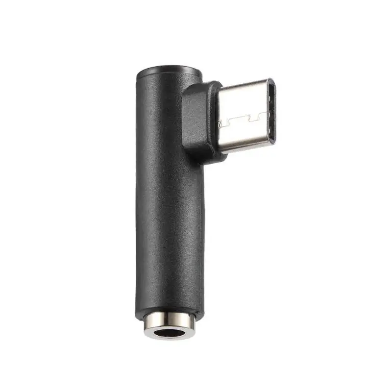 USB-C адаптер для наушников 90 градусов type-C штекер 3,5 мм Женская гарнитура AUX аудиокабель Конвертер Разъем