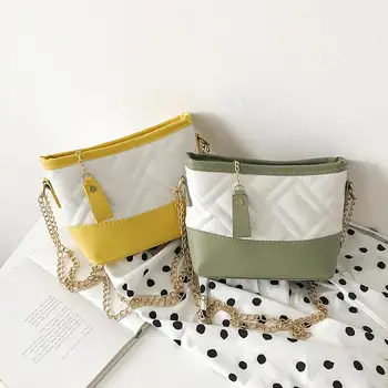 

Fashion Crossbody Bag for Girls Leather Hit Color Women Ladies Chain Zipper Shoulder Handbag Bolsas Feminina Mujer Sac A Main