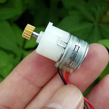 

15mm Micro DC 2 Phase 4 Wire Precision Stepper Motor Mini Planetary Geared Motor with 15 teeth shaft Gear Box 1:50