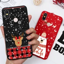Матовый ТПУ чехол для спортивной камеры Xiao mi Red mi 7A 6A S2 K20 Примечание 5A 5 6 7 Pro Plus mi 9 SE A3 A2 A1 CC9 CC9e 9T 8 Lite F1 Рождество накладка олень