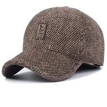 Мужская теплая зимняя бейсбольная кепка, Мужская черная однотонная бейсбольная кепка, мужские зимние шапочки-ушанки, уличная хлопковая кепка для бега