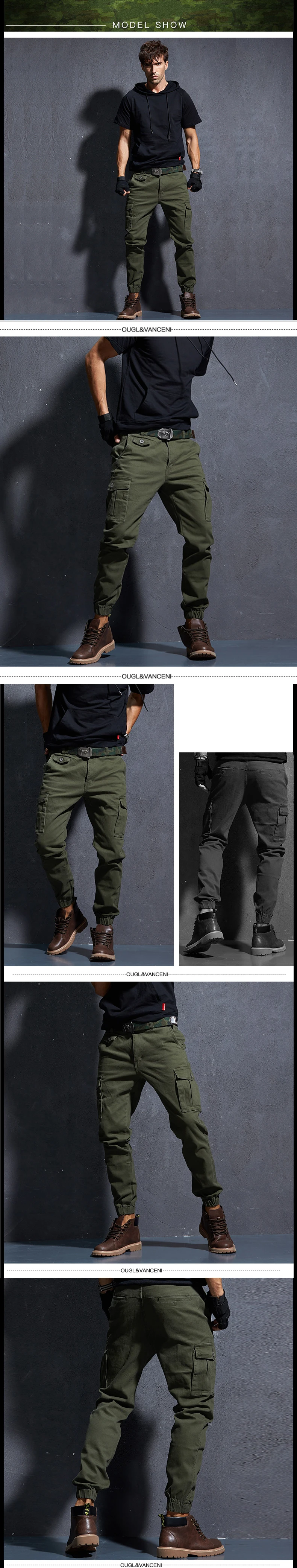 Горячая распродажа мужские брюки карго с несколькими карманами повседневные штаны в стиле милитари эластичные брюки спортивные брюки мужские FSN-690