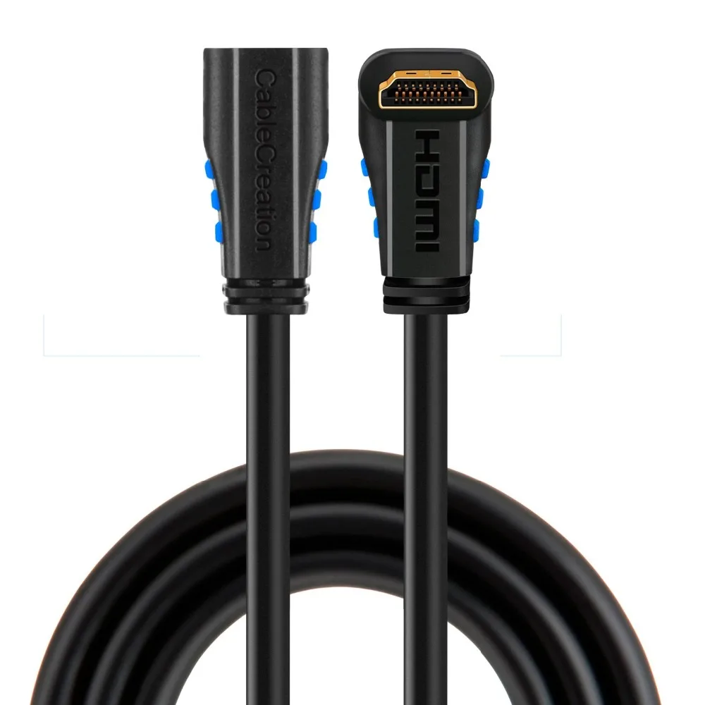 HDMI 2,0 удлинитель Угол вверх 270 градусов 4K(60 Гц) HDMI 2,0 мужчин и женщин кабель 3D видео Ethernet Аудио возвратный канал