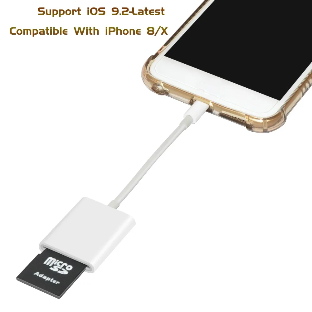 2 в 1 освещение/Micro USB к SD SDHC карта td Reader комплект цифровой камеры совместимый OTG Дата кабель адаптер для iPhone XR iPad Oppe