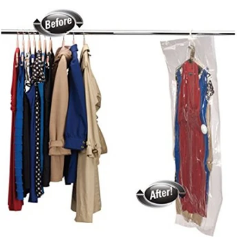 

Cloth Foldable Bag Transparent Vacuum Dusty Bag Storage With Hook Portable Hanging Foldable Storage Bag