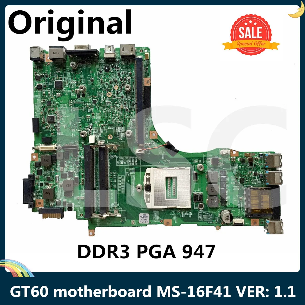 СОП для MSI GT60 Материнская плата ноутбука MS-16F41 MS 16F41 VER: 1 DDR3 PGA 947 100 тестирование