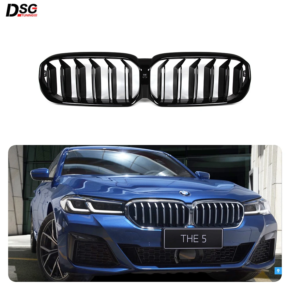 Kidney Grille For Bmw The 5 Series G30 G31 F90 (m5) Lci Glossy Black