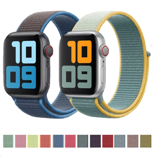 Регулируемый нейлоновый ремешок для Apple Watch 44 мм 40 серии 5 4 спортивный iwatch 3 2 1 42 38 |