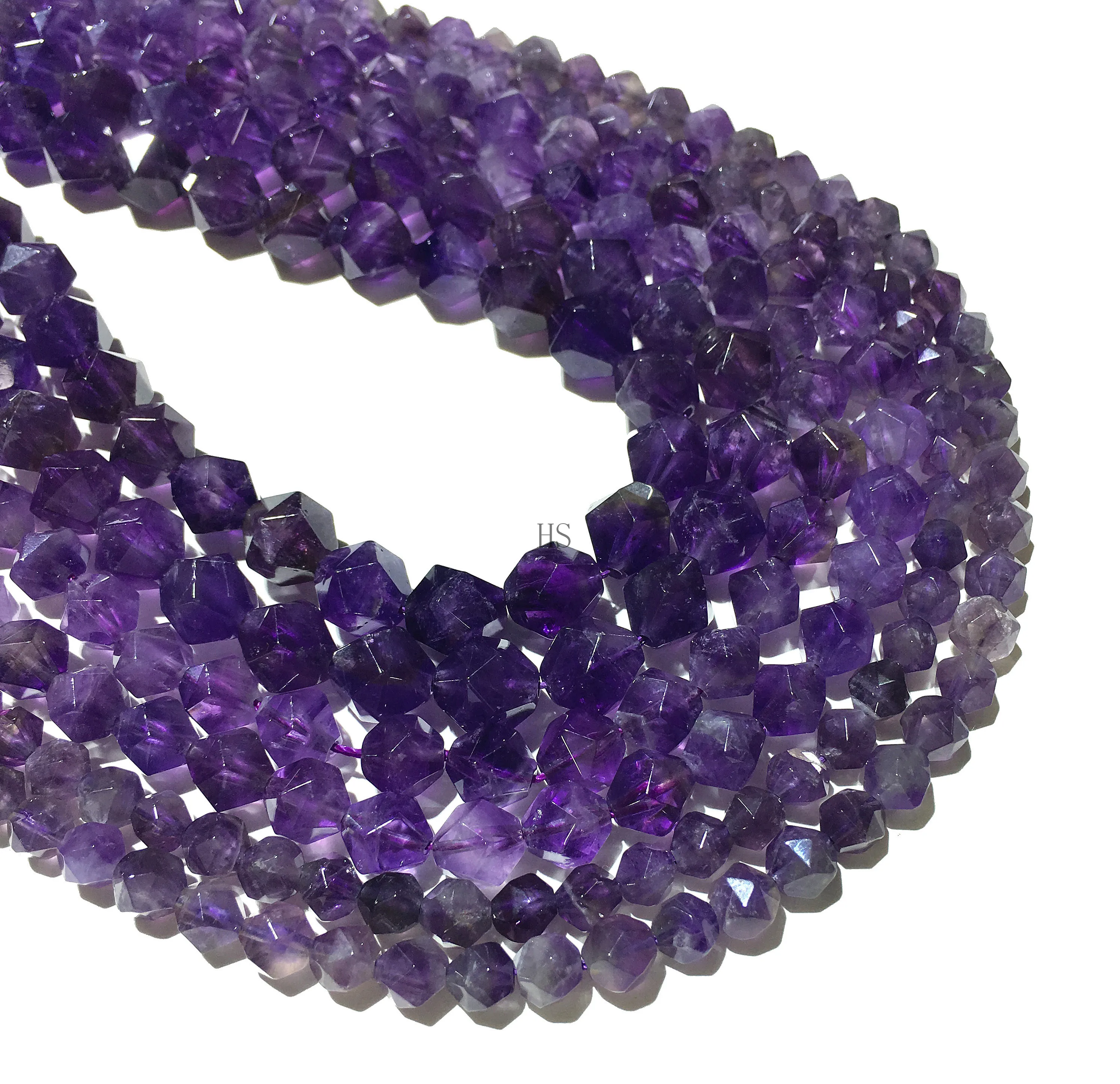 

Natural Stone Amethyst Faceted Round Loose Beads 6 8 10 MM Semi-precious Gemstone Healing Energy DIY Jewelry Bracelet Necklace