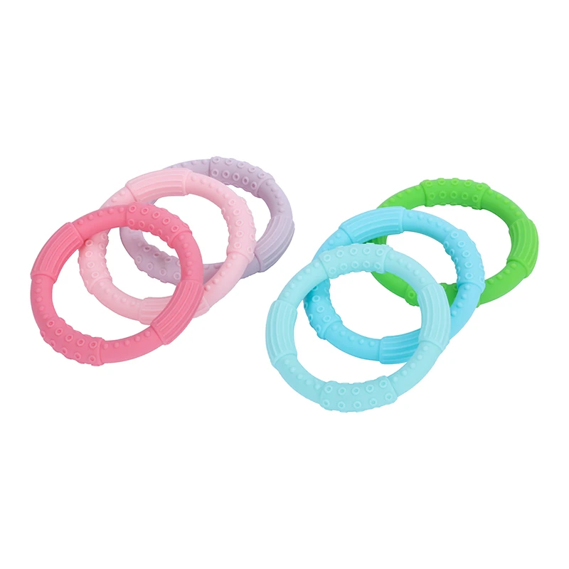 3PCS Teething Bracelet Baby Silicone Bangle Baby Kids Nursing Wristband Teether Jewelry Food Grade Silicone BPA Free