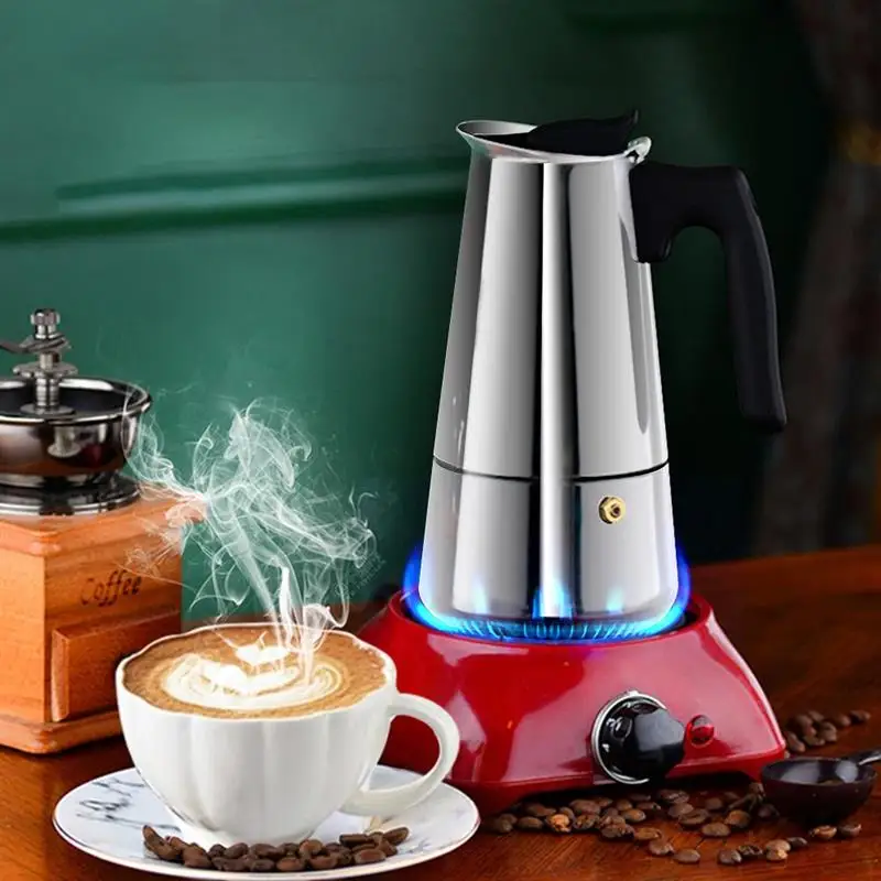 Moka Coffee Pot Stainless Steel Mocha Espresso Latte Stoves Filter Maker Italian Machine Kitchen Gadget | Дом и сад