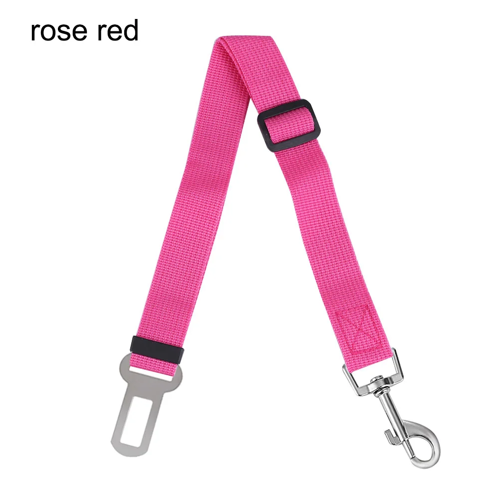 rose red Животное собака животное безопасности автомобиля ремень безопасности шлейка и поводок зажим для путешествий ремни безопасности Аксессуары для автомобилей - Название цвета: rose red